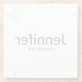 Beruflicher, moderner Minimalname Glasuntersetzer (Rückseite)