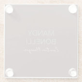 Beruflicher, moderner Minimalname Glasuntersetzer (Rückseite)