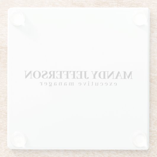 Beruflicher, moderner Minimalname Glasuntersetzer (Rückseite)