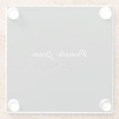 Beruflicher, moderner Minimalname Glasuntersetzer (Rückseite)