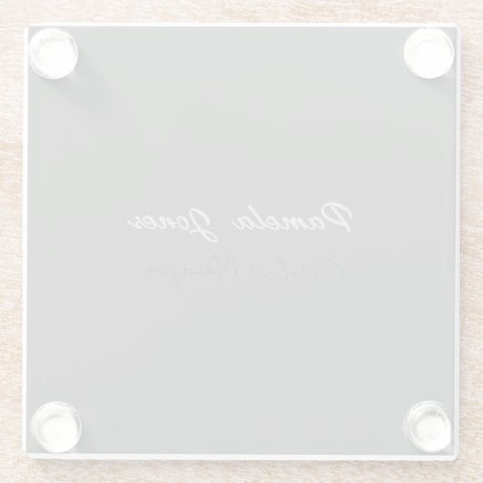 Beruflicher, moderner Minimalname Glasuntersetzer (Rückseite)