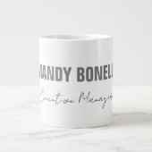 Beruflicher, moderner Minimalname Jumbo-Tasse (Vorderseite)