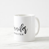 Beruflicher, moderner Minimalname Kaffeetasse (VorderseiteRechts)