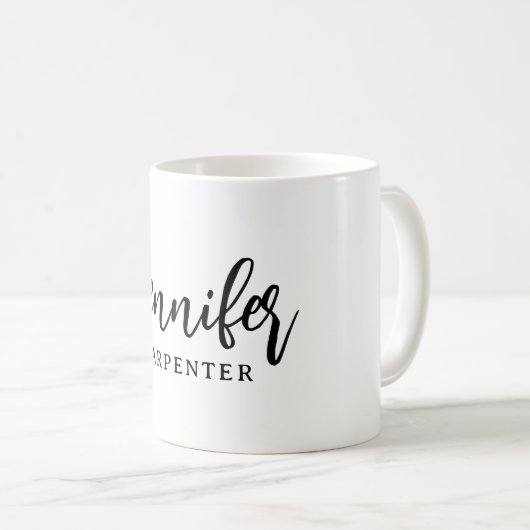 Beruflicher, moderner Minimalname Kaffeetasse (VorderseiteRechts)