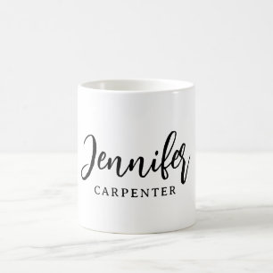 Beruflicher, moderner Minimalname Kaffeetasse