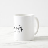 Beruflicher, moderner Minimalname Kaffeetasse (VorderseiteRechts)