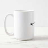 Beruflicher, moderner Minimalname Kaffeetasse (Links)