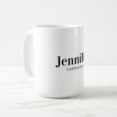 Beruflicher, moderner Minimalname Kaffeetasse (Vorderseite Links)