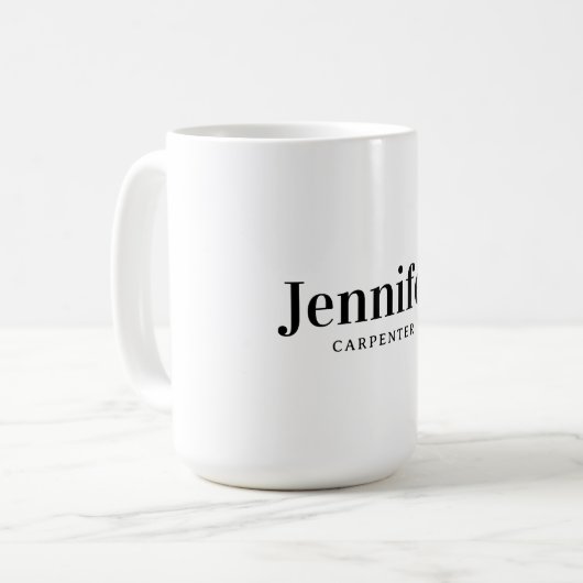 Beruflicher, moderner Minimalname Kaffeetasse (Vorderseite Links)