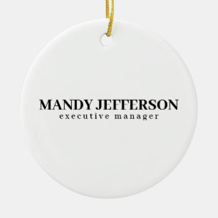 Beruflicher, moderner Minimalname Keramik Ornament