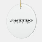 Beruflicher, moderner Minimalname Keramik Ornament (Links)