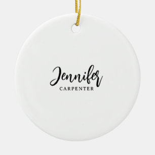 Beruflicher, moderner Minimalname Keramik Ornament