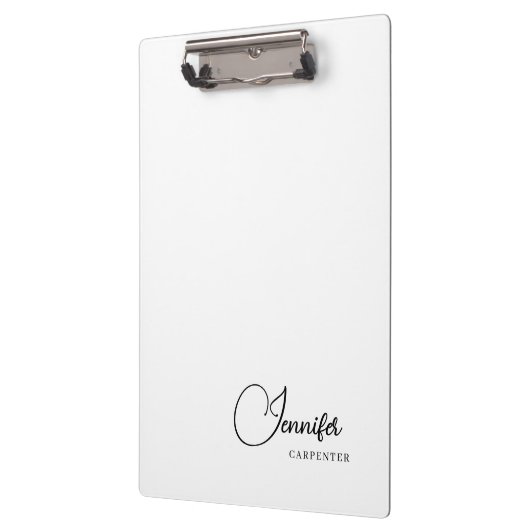 Beruflicher, moderner Minimalname Klemmbrett (Links)