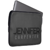 Beruflicher, moderner Minimalname Laptopschutzhülle (Vorne Rechts)