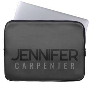 Beruflicher, moderner Minimalname Laptopschutzhülle