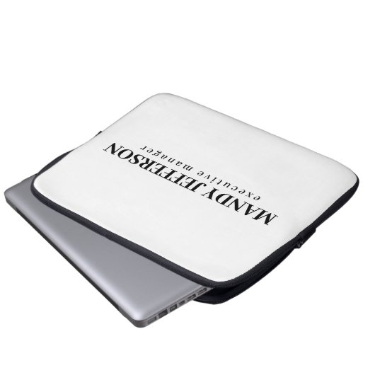 Beruflicher, moderner Minimalname Laptopschutzhülle (Vorne Knopf)