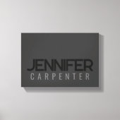 Beruflicher, moderner Minimalname Leinwanddruck (Vorderseite)