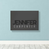 Beruflicher, moderner Minimalname Leinwanddruck (Insitu (Holzboden))