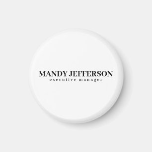 Beruflicher, moderner Minimalname Magnet