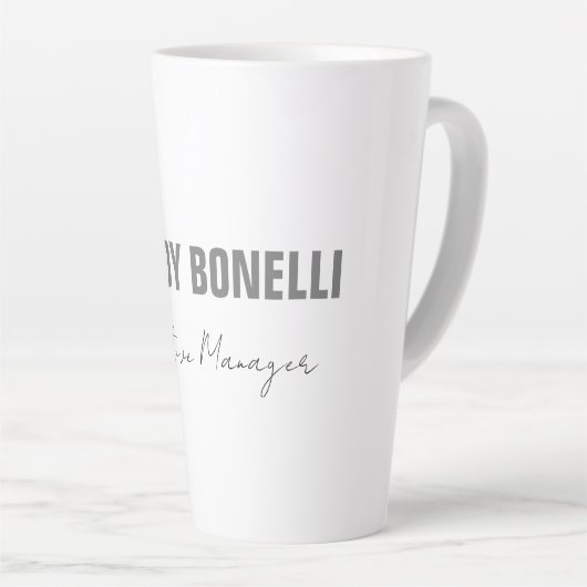 Beruflicher, moderner Minimalname Milchtasse (Rechte Ecke)