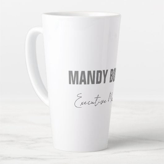 Beruflicher, moderner Minimalname Milchtasse (Linke Ecke)