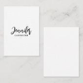 Beruflicher, moderner Minimalname Mitteilungskarte (Vorne/Hinten)