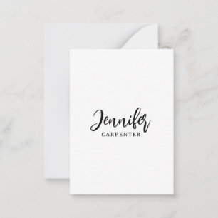 Beruflicher, moderner Minimalname Mitteilungskarte