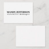 Beruflicher, moderner Minimalname Mitteilungskarte (Vorne/Hinten)