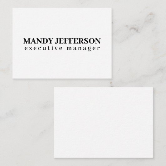 Beruflicher, moderner Minimalname Mitteilungskarte (Vorne/Hinten)