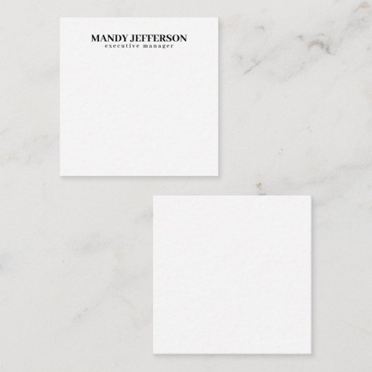 Beruflicher, moderner Minimalname Mitteilungskarte (Vorne/Hinten)