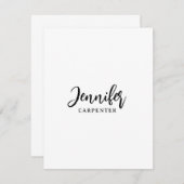 Beruflicher, moderner Minimalname Mitteilungskarte (Vorne/Hinten)