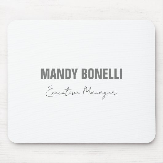 Beruflicher, moderner Minimalname Mousepad (Vorne)