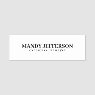 Beruflicher, moderner Minimalname Namensschild