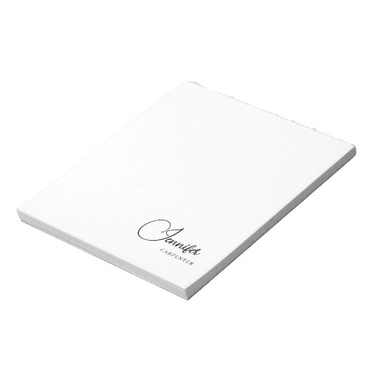 Beruflicher, moderner Minimalname Notizblock (Rotiert)