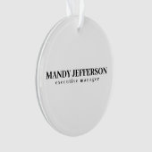 Beruflicher, moderner Minimalname Ornament (Vorderseite)