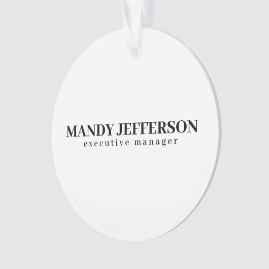 Beruflicher, moderner Minimalname Ornament (Vorderseite)