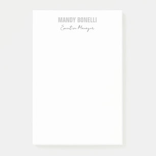 Beruflicher, moderner Minimalname Post-it Klebezettel