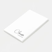 Beruflicher, moderner Minimalname Post-it Klebezettel (angewinkelt)