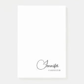 Beruflicher, moderner Minimalname Post-it Klebezettel (Vorderseite)