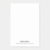 Beruflicher, moderner Minimalname Post-it Klebezettel (Vorderseite)