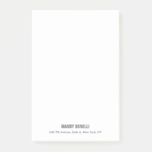 Beruflicher, moderner Minimalname Post-it Klebezettel