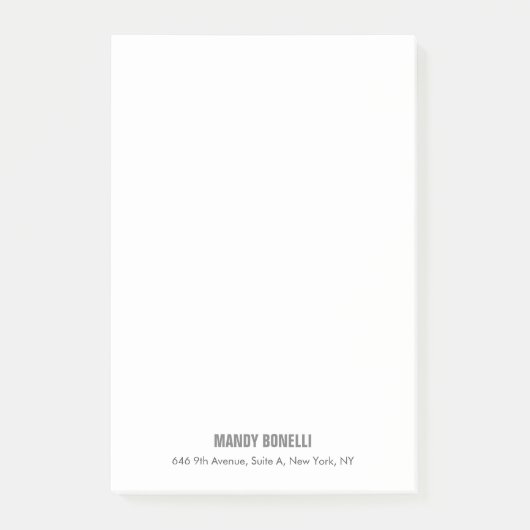 Beruflicher, moderner Minimalname Post-it Klebezettel (Vorderseite)