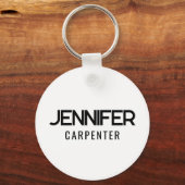 Beruflicher, moderner Minimalname Schlüsselanhänger (Vorderseite)