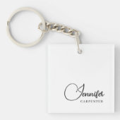 Beruflicher, moderner Minimalname Schlüsselanhänger (Vorderseite)