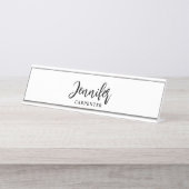 Beruflicher, moderner Minimalname Schreibtischnamensplakette (Vorderseite )