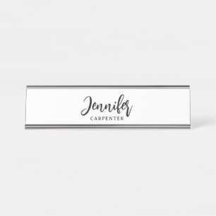 Beruflicher, moderner Minimalname Schreibtischnamensplakette