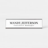 Beruflicher, moderner Minimalname Schreibtischnamensplakette (Vorderseite )