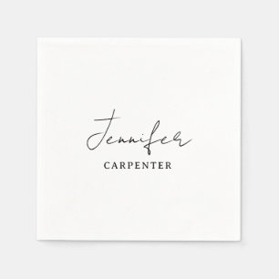 Beruflicher, moderner Minimalname Serviette