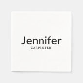 Beruflicher, moderner Minimalname Serviette (Vorderseite)