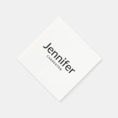 Beruflicher, moderner Minimalname Serviette (Ecke)
